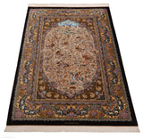 Alfombra persa de seda pura Qom | 298 x 205 cm