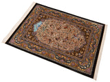 Alfombra persa de seda pura Qom | 298 x 205 cm