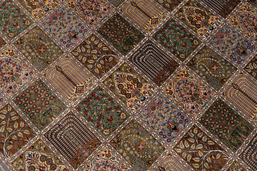 Alfombra persa de seda pura Qom | 300 x 243 cm