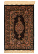 Alfombra persa de seda pura Qom | 120 x 80 cm