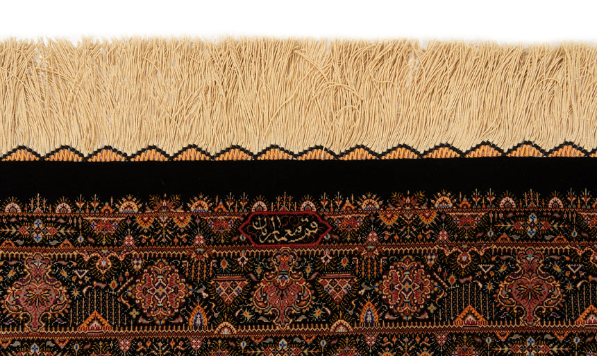 Alfombra persa de seda pura Qom | 120 x 80 cm