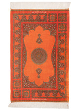 Alfombra persa de seda pura Qom | 94 x 60 cm