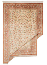 Alfombra persa de seda pura Qom | 302 x 200 cm