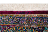 Alfombra persa de seda pura Qom | 88 x 58 cm