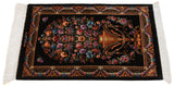 Alfombra persa de seda pura Qom | 57 x 92 cm