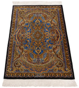 Alfombra persa de seda pura Qom | 120 x 79 cm