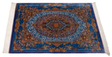Alfombra persa de seda pura Qom | 149 x 102 cm