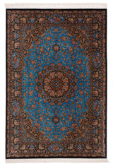 Alfombra persa de seda pura Qom | 308 x 207 cm