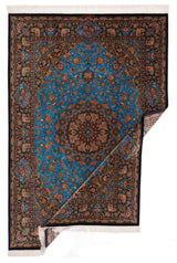 Alfombra persa de seda pura Qom | 308 x 207 cm