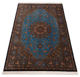 Alfombra persa de seda pura Qom | 308 x 207 cm