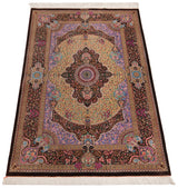 Alfombra persa de seda pura Qom | 150 x 95 cm