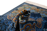 Alfombra persa de seda pura Qom | 117 x 80 cm