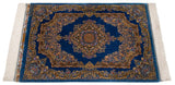 Alfombra persa de seda pura Qom | 120 x 79 cm