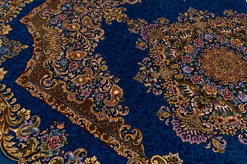 Alfombra persa de seda pura Qom | 120 x 79 cm