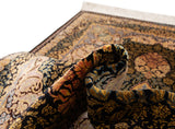 Alfombra persa de seda pura Qom | 121 x 70 cm