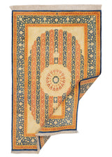 Alfombra persa de seda pura Qom | 150 x 96 cm