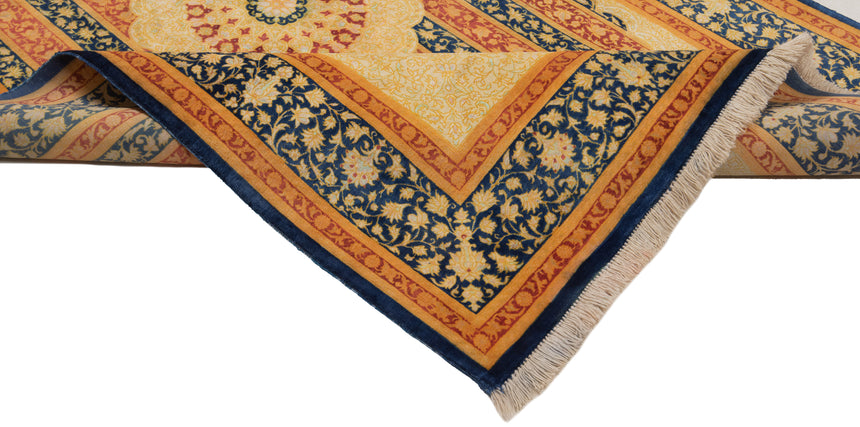 Alfombra persa de seda pura Qom | 150 x 96 cm