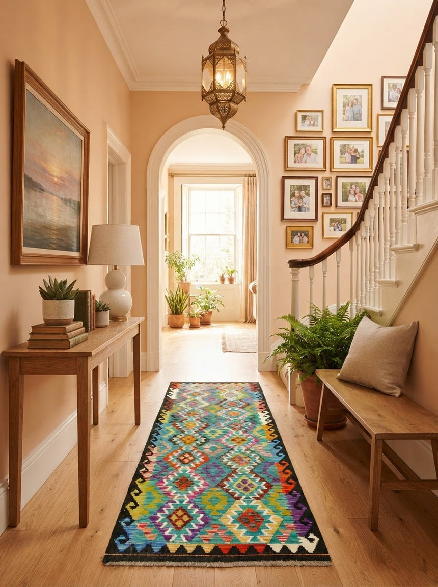 Kilim Afgano | 253 x 82 cm