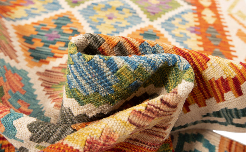 Kilim afgano | 388 x 86 cm