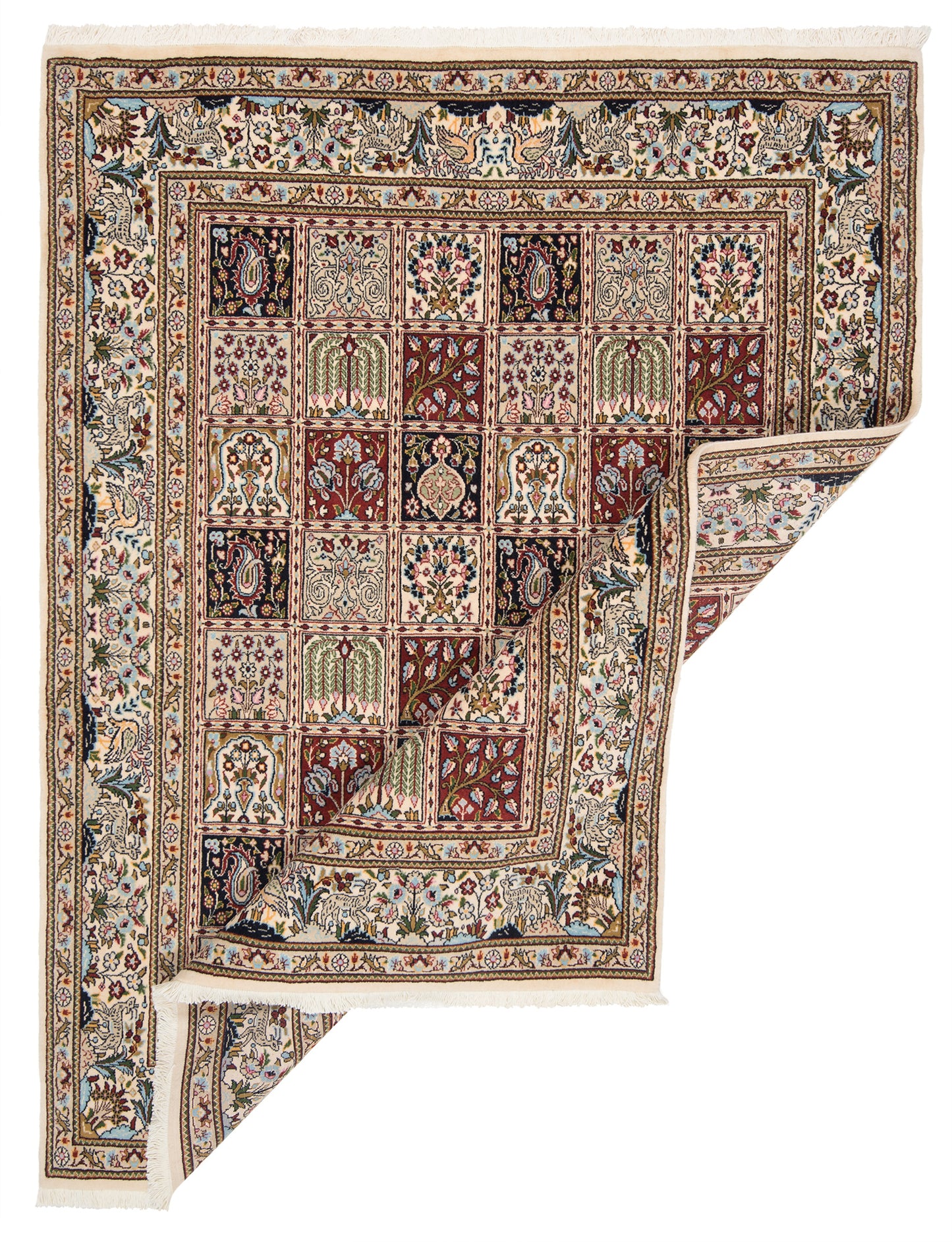 Moud con alfombra persa de seda | 193 x 145 cm