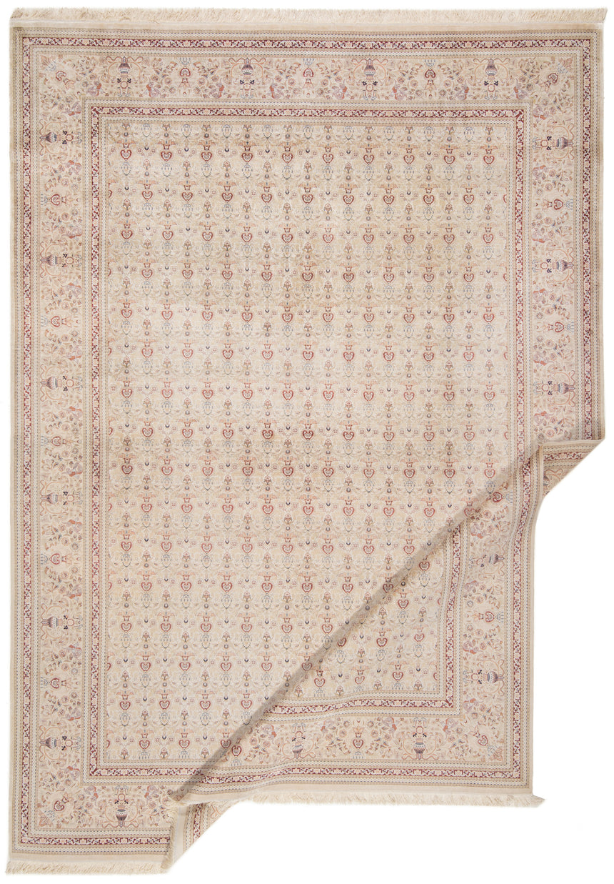 Alfombra persa de seda Qom | 354 x 252 cm