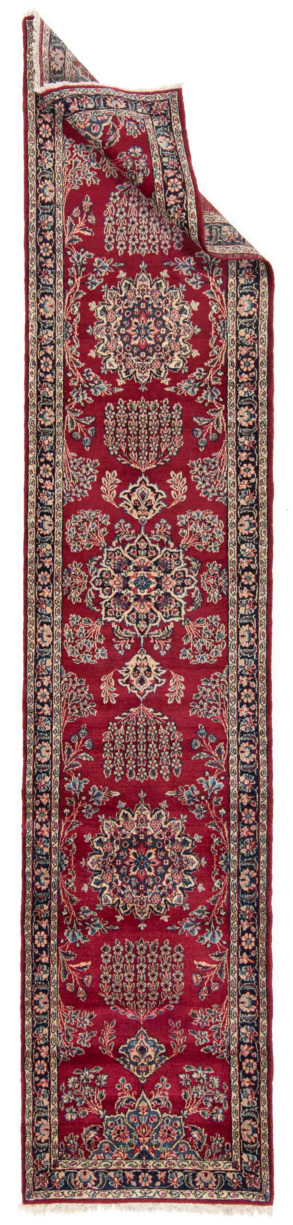 Kerman Alfombra Persa | 351 x 74 cm