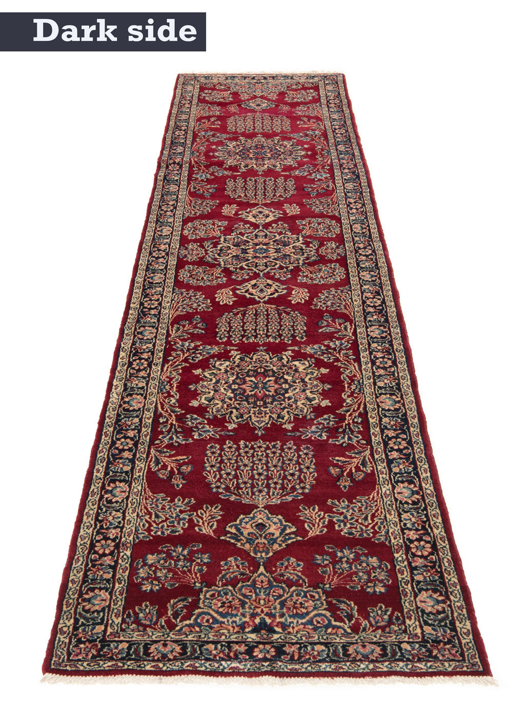 Kerman Alfombra Persa | 351 x 74 cm