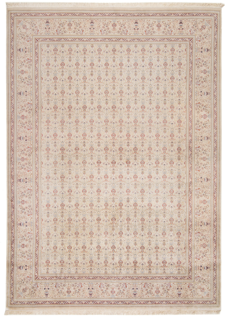 Alfombra persa de seda Qom | 354 x 252 cm