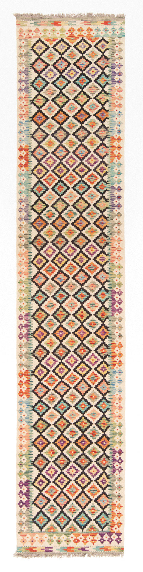 Kilim afgano | 394 x 76 cm