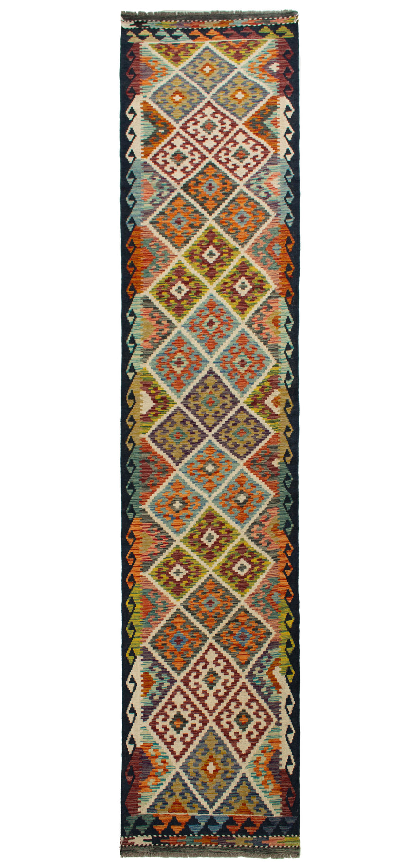 Kilim Afgano | 393 x 83 cm