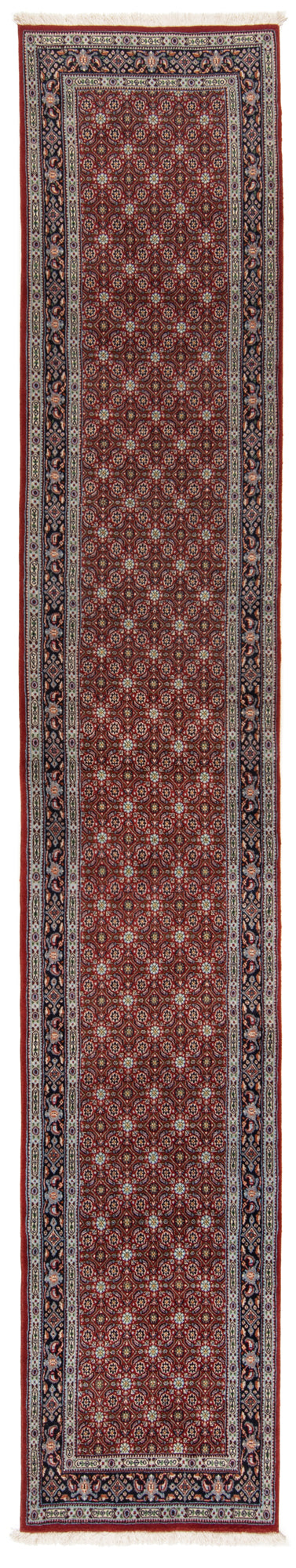 Moud con alfombra persa de seda | 380 x 67 cm