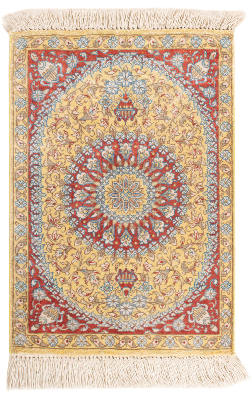 Carpete persa Qom | 40 x 29