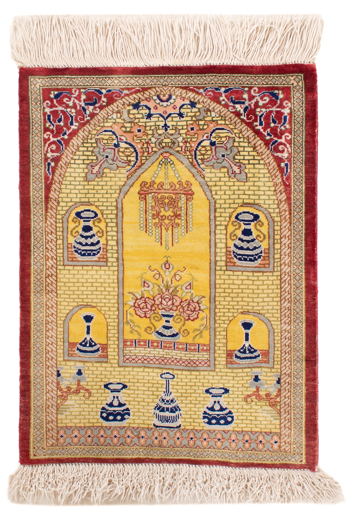 Alfombra Persa Qom | 40 x 30 cm