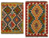 Kilim afegão | 60 x 40 (Aprox.) 2 unidades 