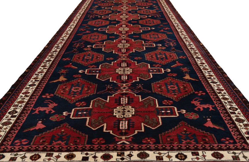 Alfombra persa Hamedan Saveh | 385 x 150 cm