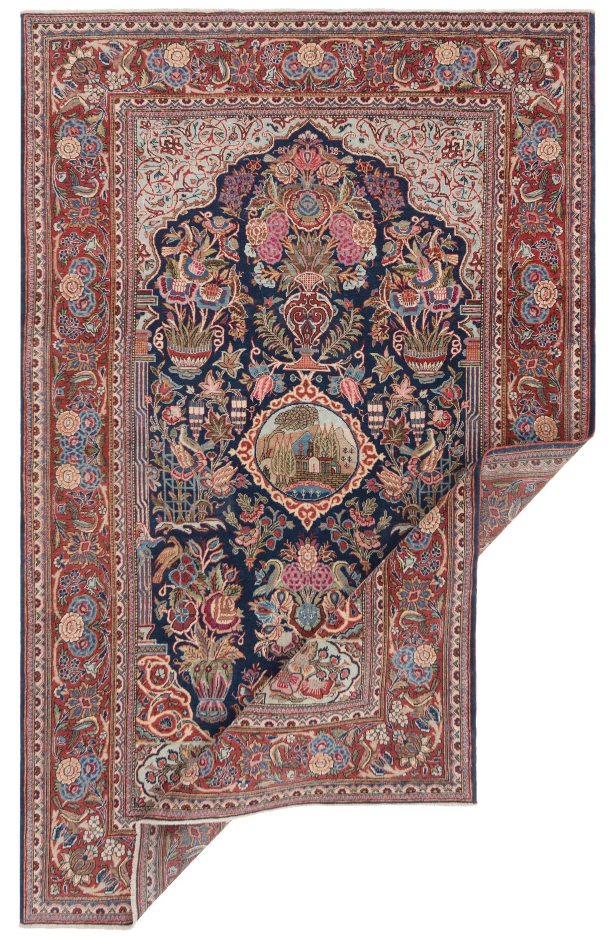 Alfombra persa Kashan | 211 x 134 cm