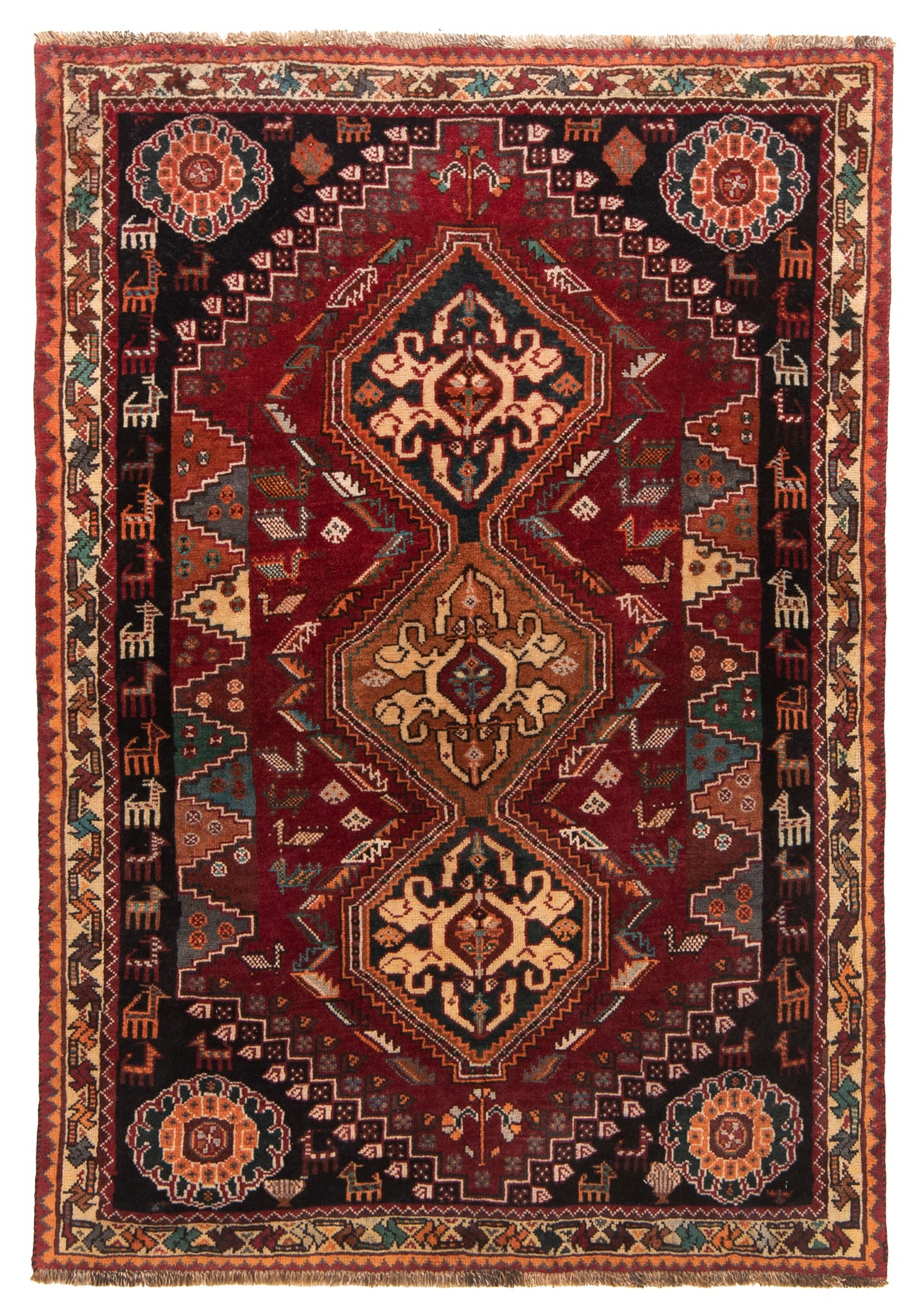 Alfombra persa Shiraz | 165 x 115 cm