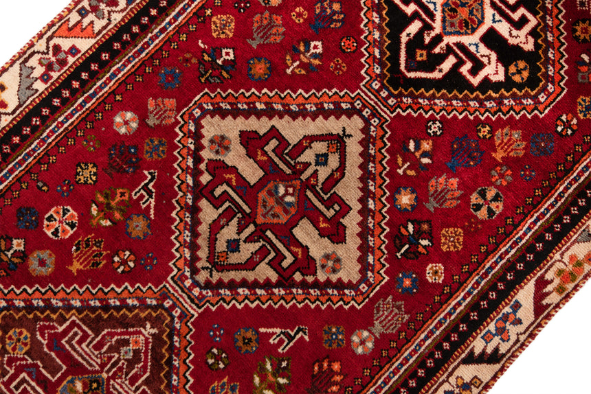 Alfombra persa Shiraz Ghashghai | 273 x 83 cm