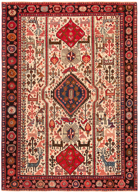 Carpetes persas servem Afshar | 203 x 147 cm