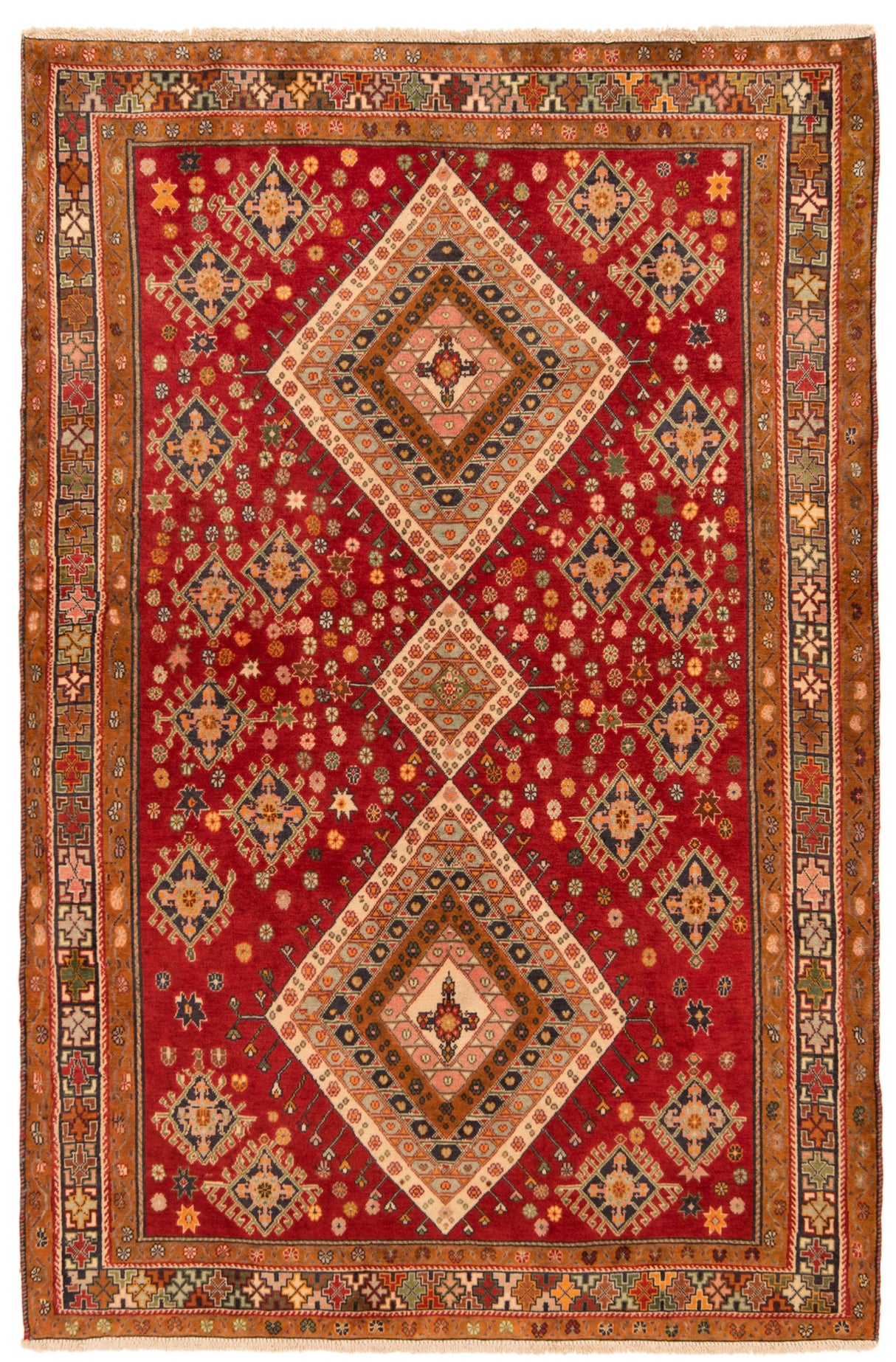 Alfombra persa Shiraz Ghashqai | 188 x 123 cm