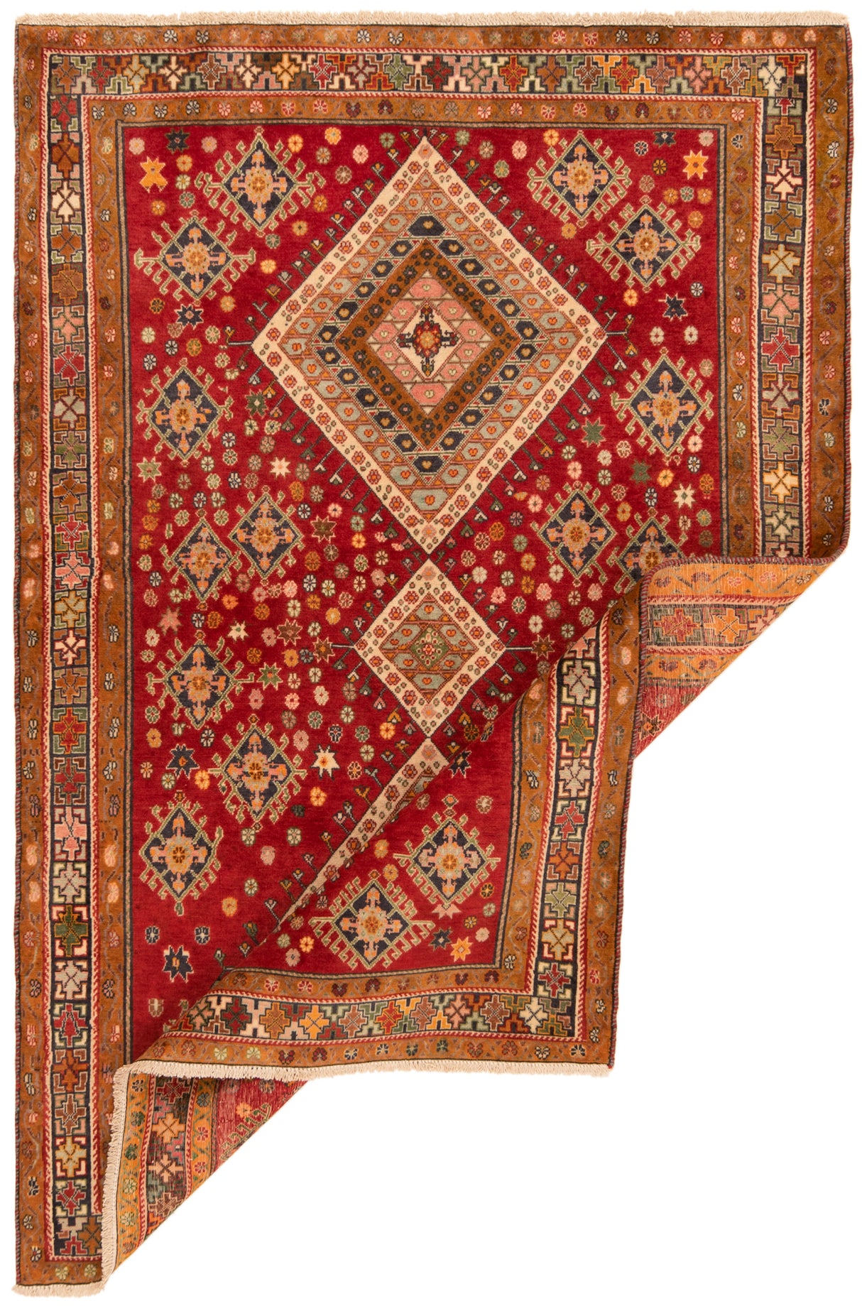 Alfombra persa Shiraz Ghashqai | 188 x 123 cm