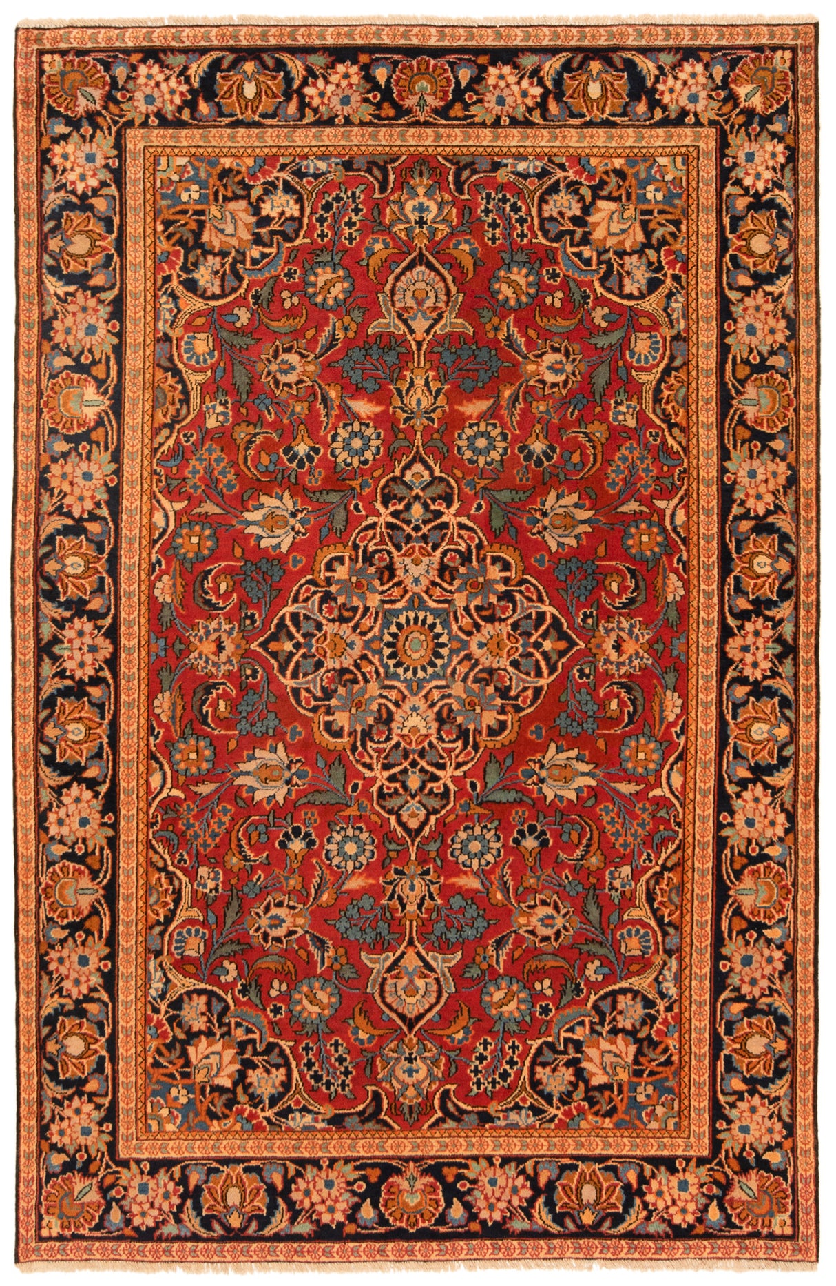 Alfombra persa Kashan | 197 x 129 cm