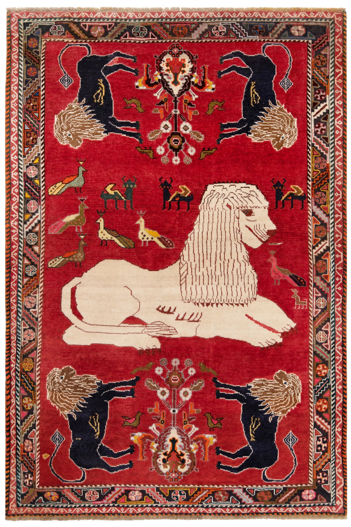 Alfombra persa Shiraz Ghashghai | 185 x 127 cm