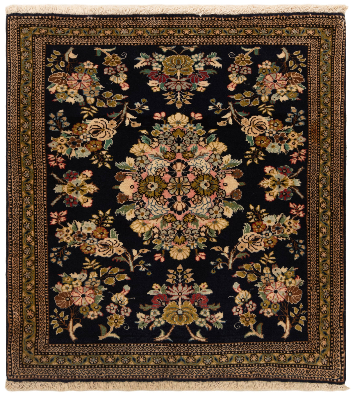 Alfombra persa Kashan | 76 x 71 cm