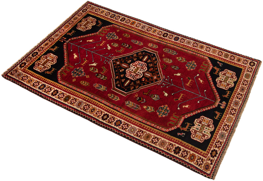 Alfombra persa Shiraz Ghashghai | 206 x 135 cm