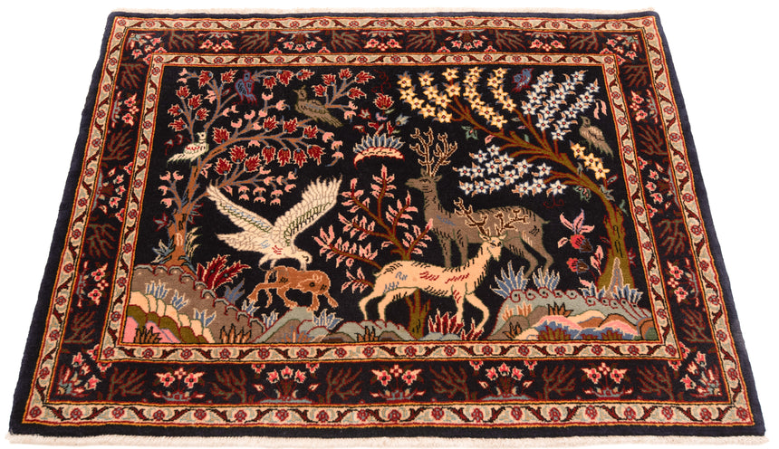 Alfombra persa Kashan | 80 x 98 cm