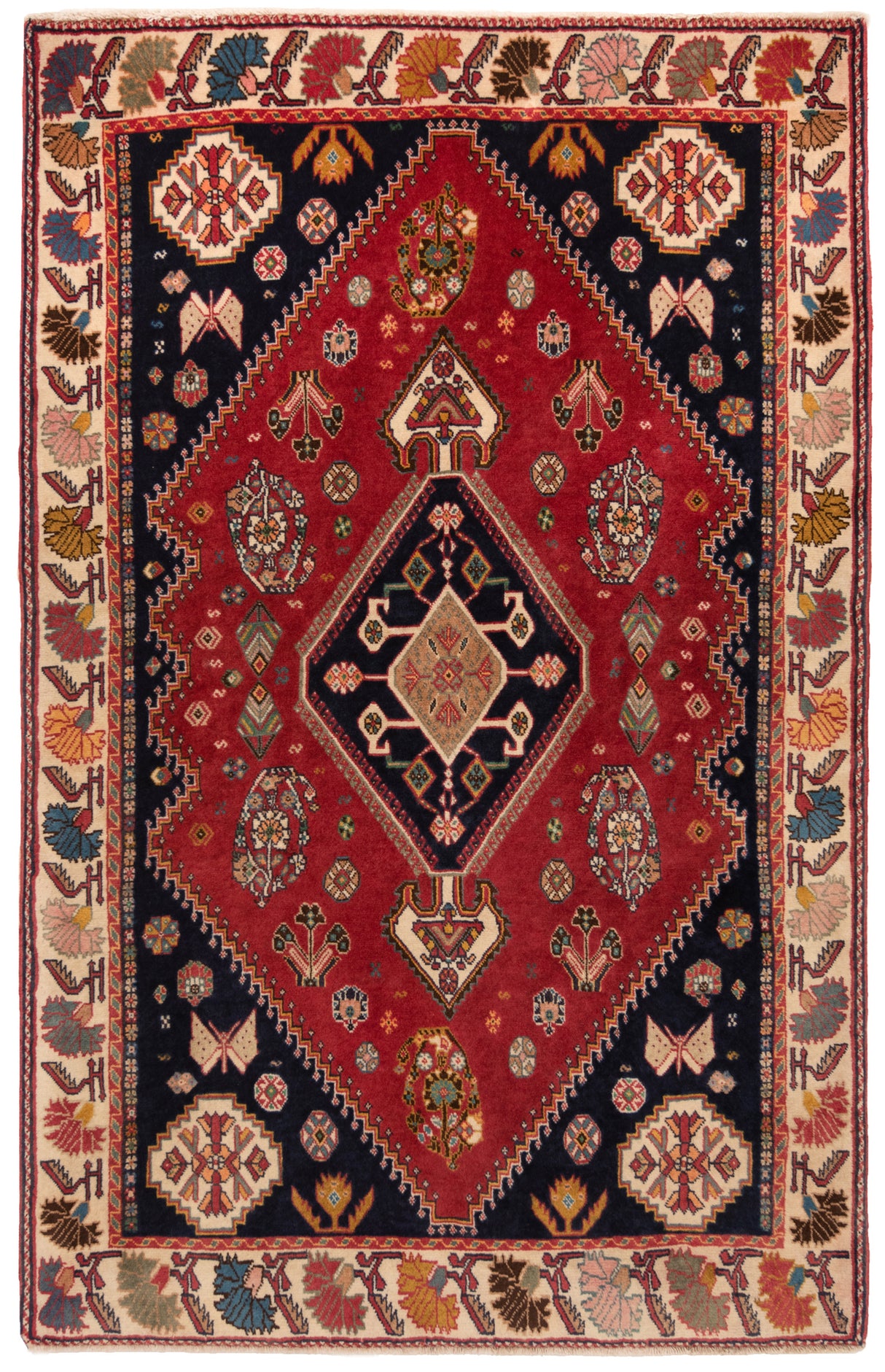 Alfombra persa Shiraz Khashquli | 158 x 100 cm