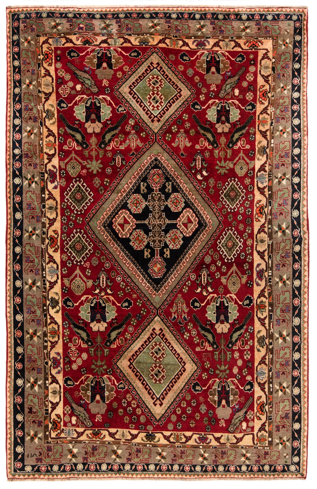 Alfombra persa Shiraz kashkoli | 319 x 208 cm