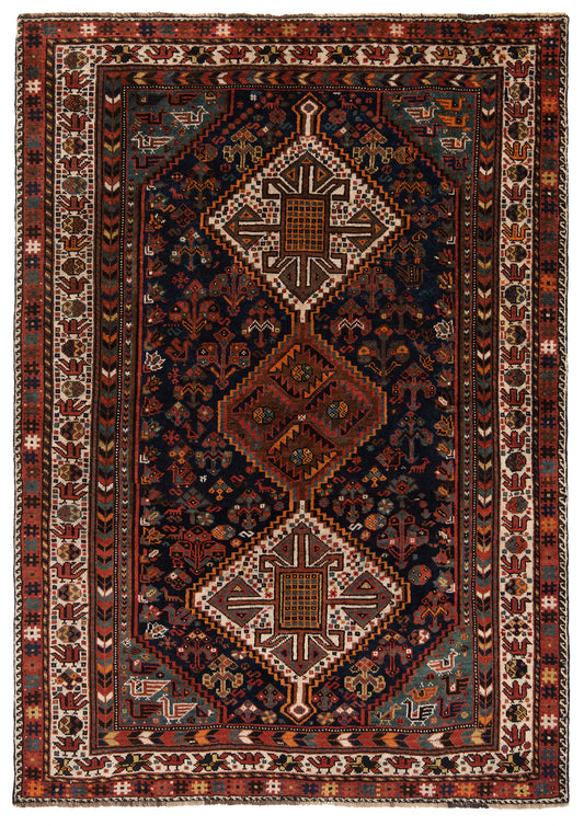 Alfombra persa Shiraz | 216 x 154 cm