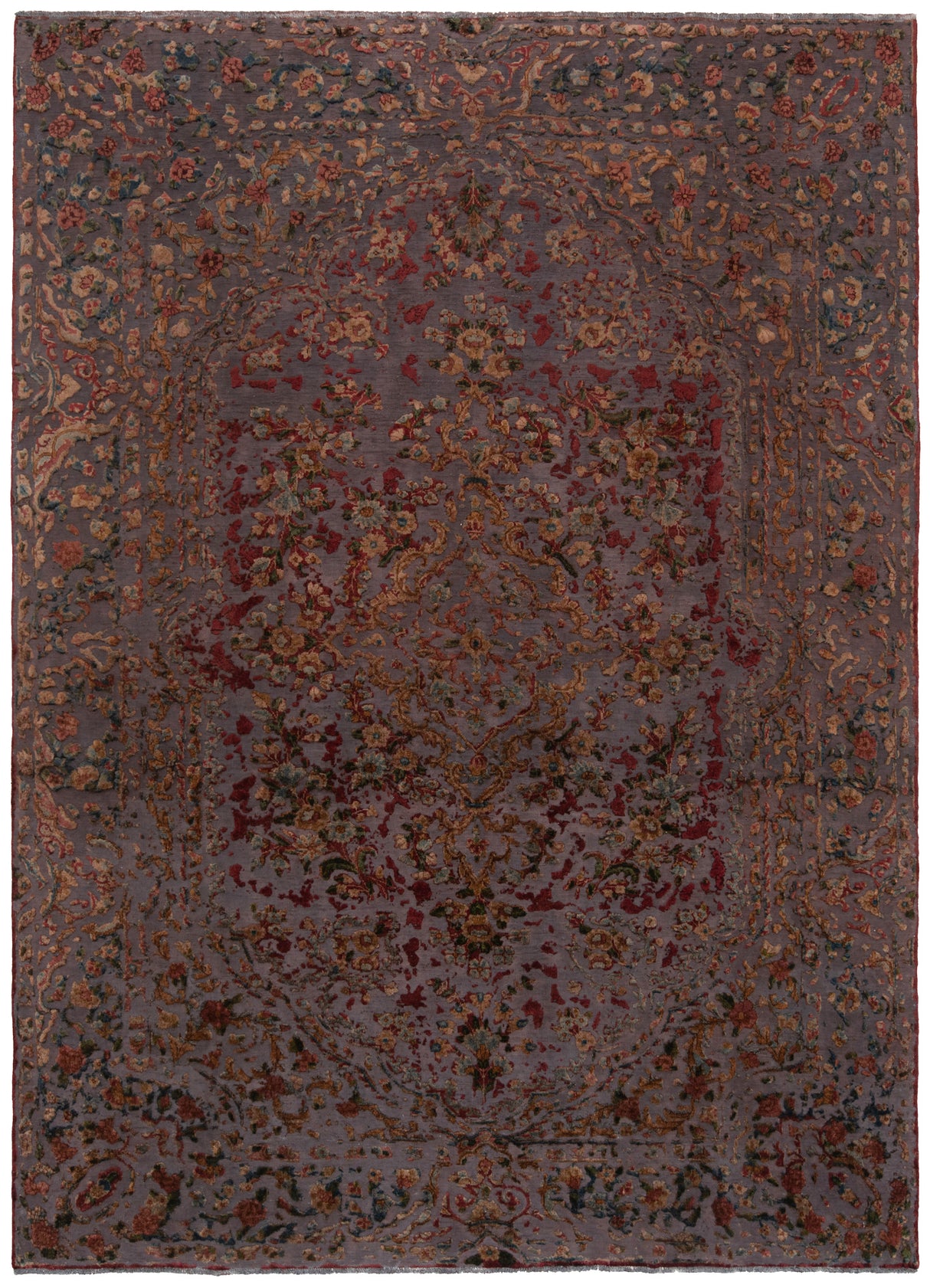 Alfombra vintage en relieve | 287 x 198 cm